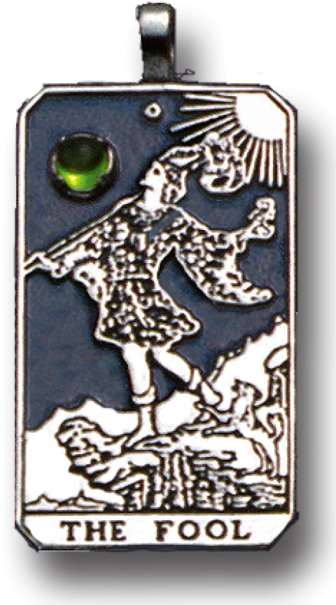 The Fool Large Gemstone Tarot Pendant At Jewelry Gem - Fool Tarot Card (900x900), Png Download