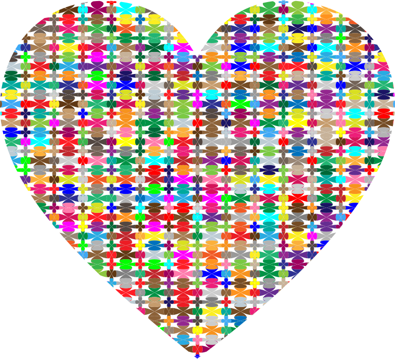 Medium Image - Mosaic Heart (768x698), Png Download