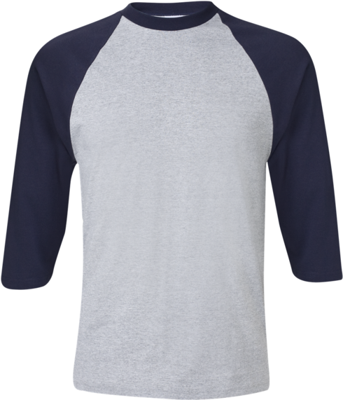 ¾ Sleeve Raglan Baseball T-shirt - Baseball T Shirt Template (600x600), Png Download