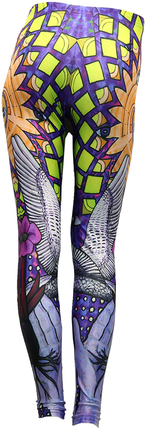 Leggings - Flame - Fractal Spirit - Leggings (463x1111), Png Download