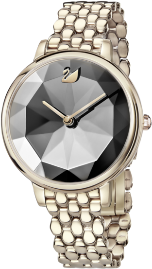 Swarovski Crystal Lake Rose Gold Watch (600x600), Png Download