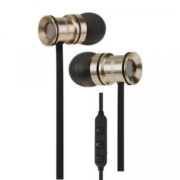 Groov-e Bullet Buds Metal Wireless Earphones W/ Remote - Mobile Phone (600x600), Png Download