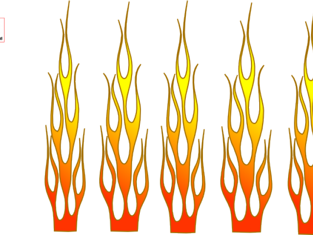 Flames Clipart Border - Orange (640x480), Png Download