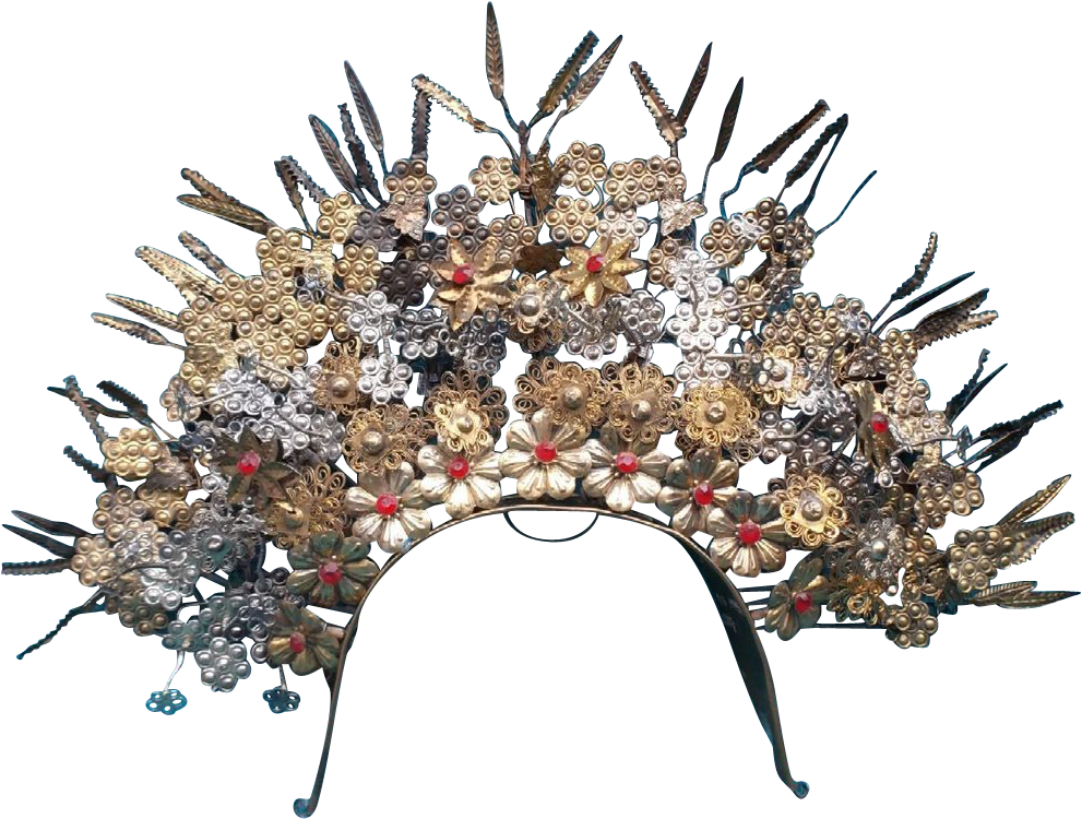 Vintage Tiara Head Dress Indonesia Sumatra Wedding - Tiara (990x990), Png Download