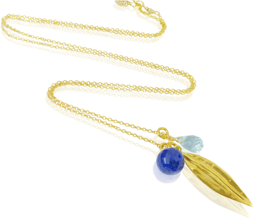 Gold Leaf Pendant - Pendant (870x1110), Png Download