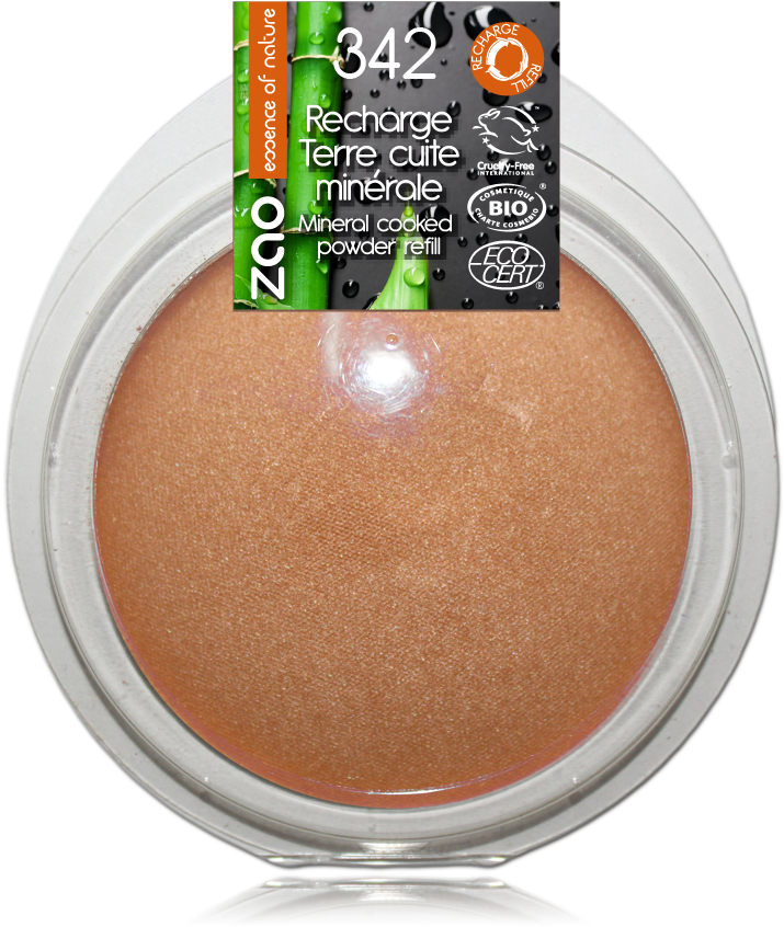 Zao Makeup 342 Bronze Copper Mineral Cooked Powder - Zao Mineral Cooked Powder (900x900), Png Download