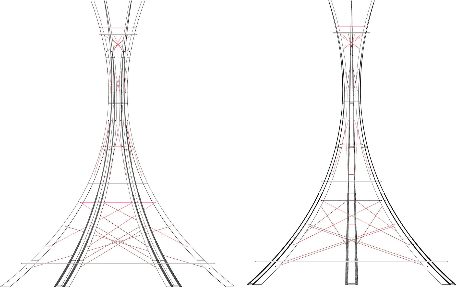 Paper Water Tower - Drawing (1920x1386), Png Download