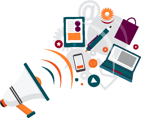 Digital Marketing - Medios De Publicidad Y Promocion (600x513), Png Download