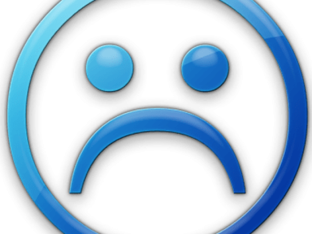 Sad Emoji Clipart Frowny Face - Sad Blue Png (640x480), Png Download
