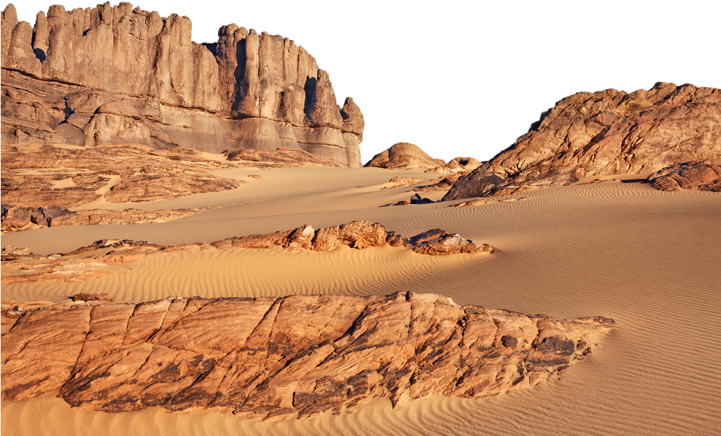 Rocky And Sandy Terrain - Famous Desert (1024x683), Png Download