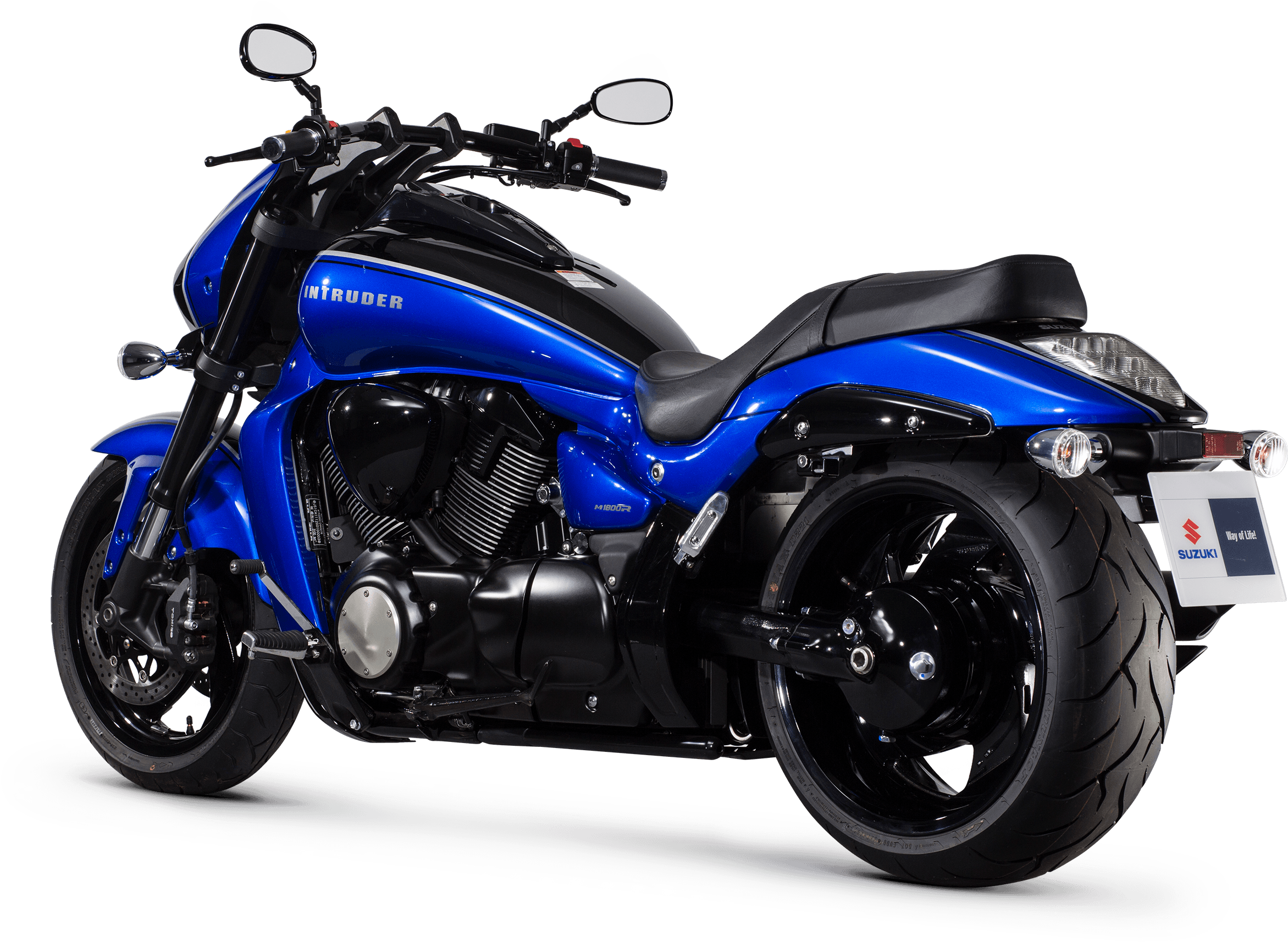 Intruder Pearl Vigor Blue Glass Sparkle Black Rear34 - Cruiser (3000x2200), Png Download