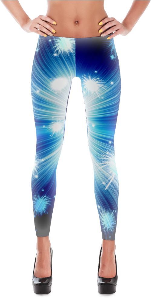 Leggings Star Burst Galaxy Blue, Sparkle Design, By - Leggings Crossfit (1000x1000), Png Download