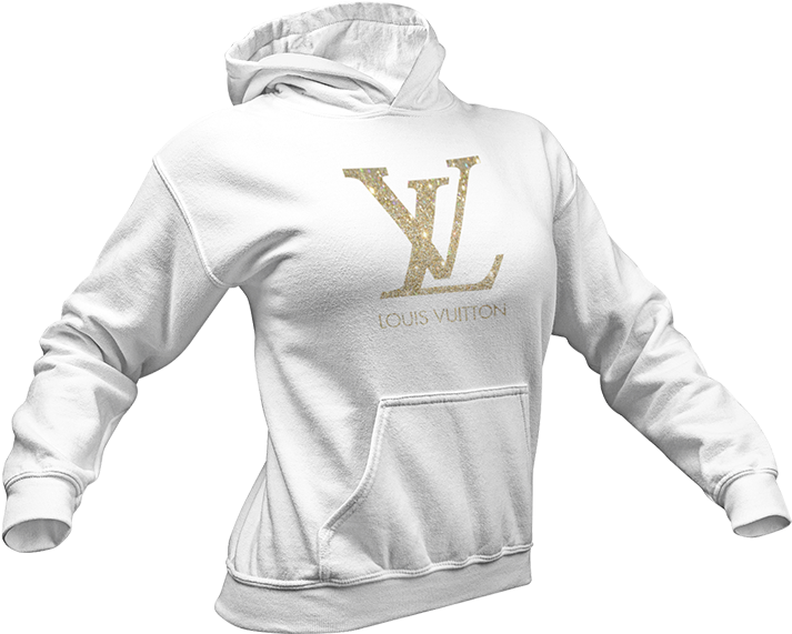 Glitter Vinyl Louis Vuitton Logo Hoodie - Short Sleeve Hoodie Mockup (720x720), Png Download