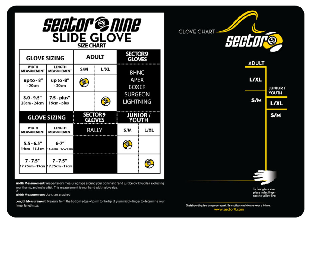 Sector 9 Downhill Division Lightning Slide Gloves Palm - Sector 9 Bhnc Slide Gloves (1000x1000), Png Download