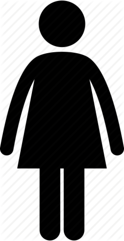 Female, Girl, Lady, Sign, Standing, Toilet, Woman Icon - Female Toilet Sign Png (400x775), Png Download
