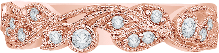 14k Rose Gold Leaf - Paisley (1000x1000), Png Download