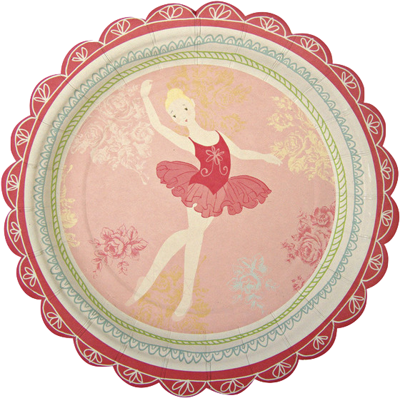 Little Dancers Ballet Small Plates - 1st Birthday Thank You Labels (600x600), Png Download