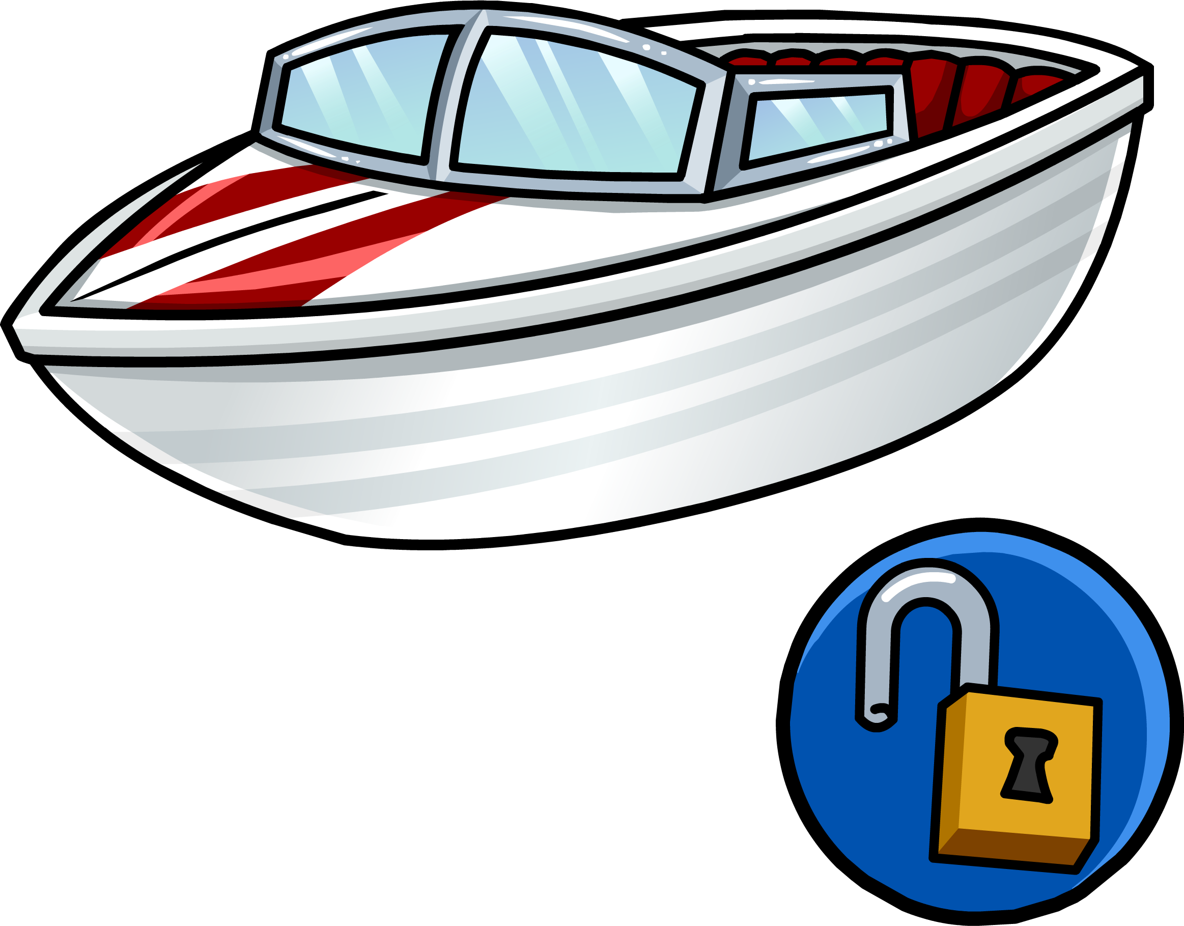 Speed Boat Unlockable Icon - Speed Boat Clipart Transparent (2326x1819), Png Download