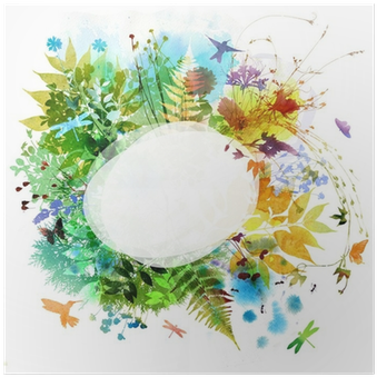 Floral Autumn Design, Watercolor Painting Poster • - Watercolor Painting (400x400), Png Download