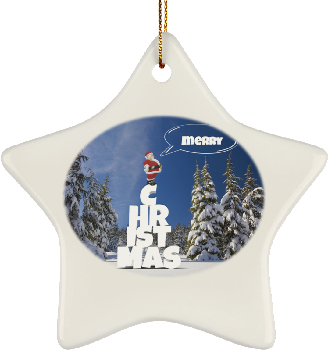 Santa Claus New Merry Christmas Tree Hanging Ornament - Christmas Day (1155x1155), Png Download