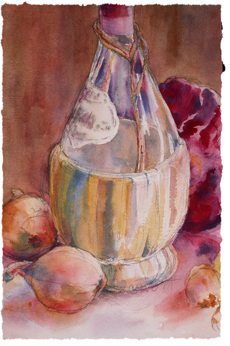 Chianti For Dinner, - Hood Avenue Art (800x800), Png Download