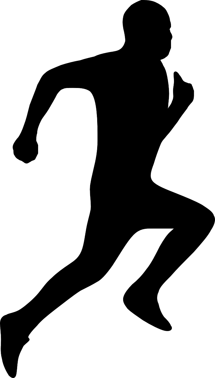 Png Freeuse Library Track And Field Silhouette Clipart - Runner Silhouette (409x720), Png Download