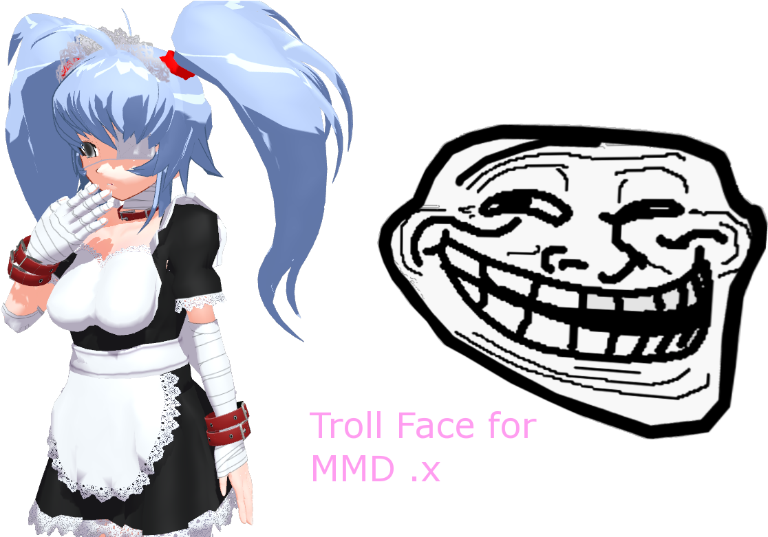 Sad Troll Face Png Svg Stock - Mmd Troll Face Dl (1270x780), Png Download