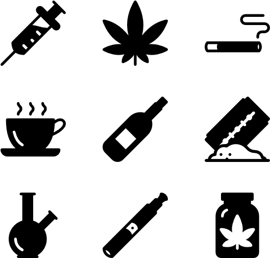 Addiction & Drugs - Addiction Icon Png (600x564), Png Download