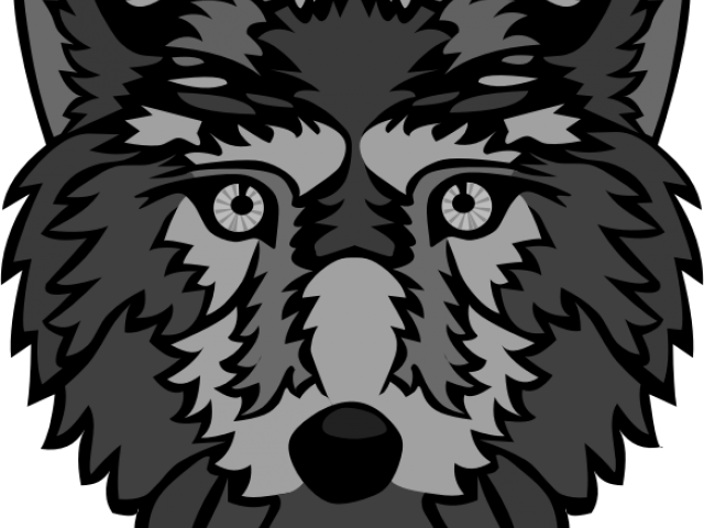 Gray Wolf Clipart Face - Purple Wolfs Png (640x480), Png Download