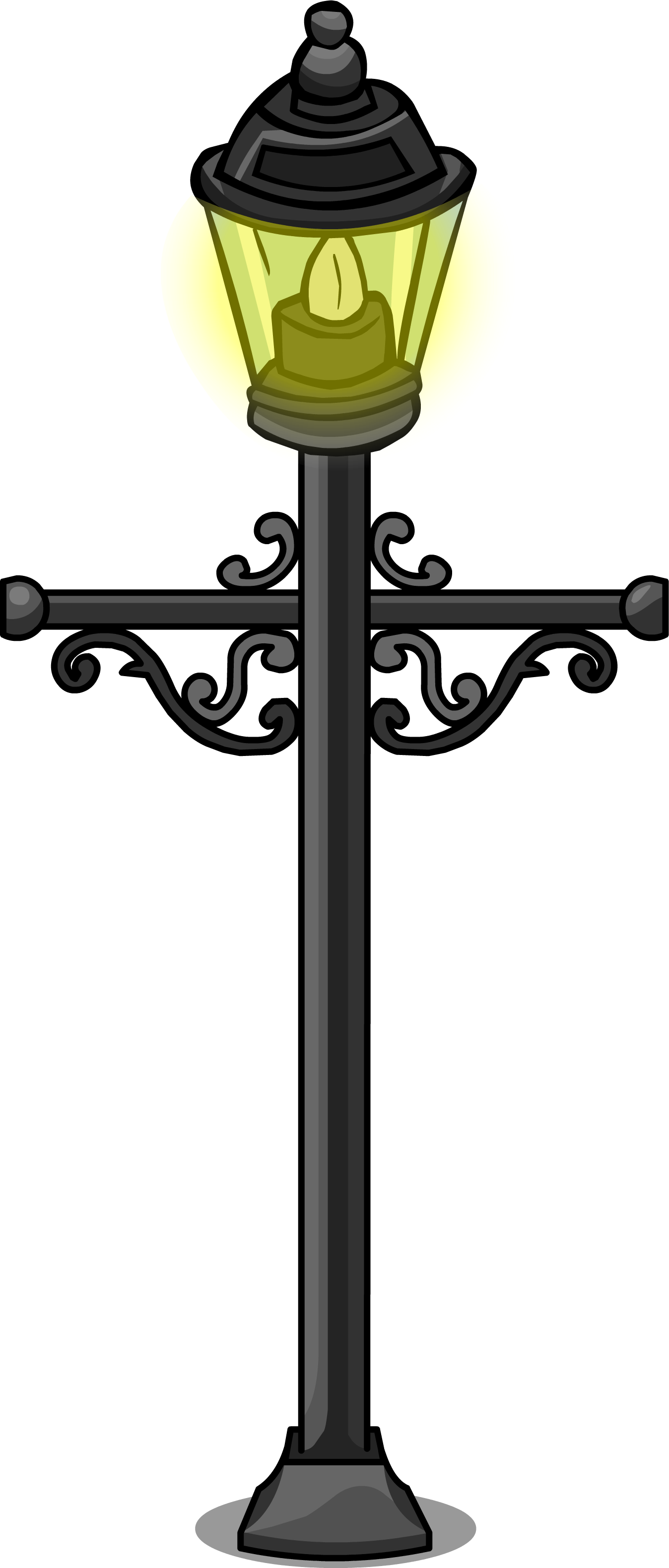Wrought Iron Lamp Post - Lamp Sprite (966x2243), Png Download
