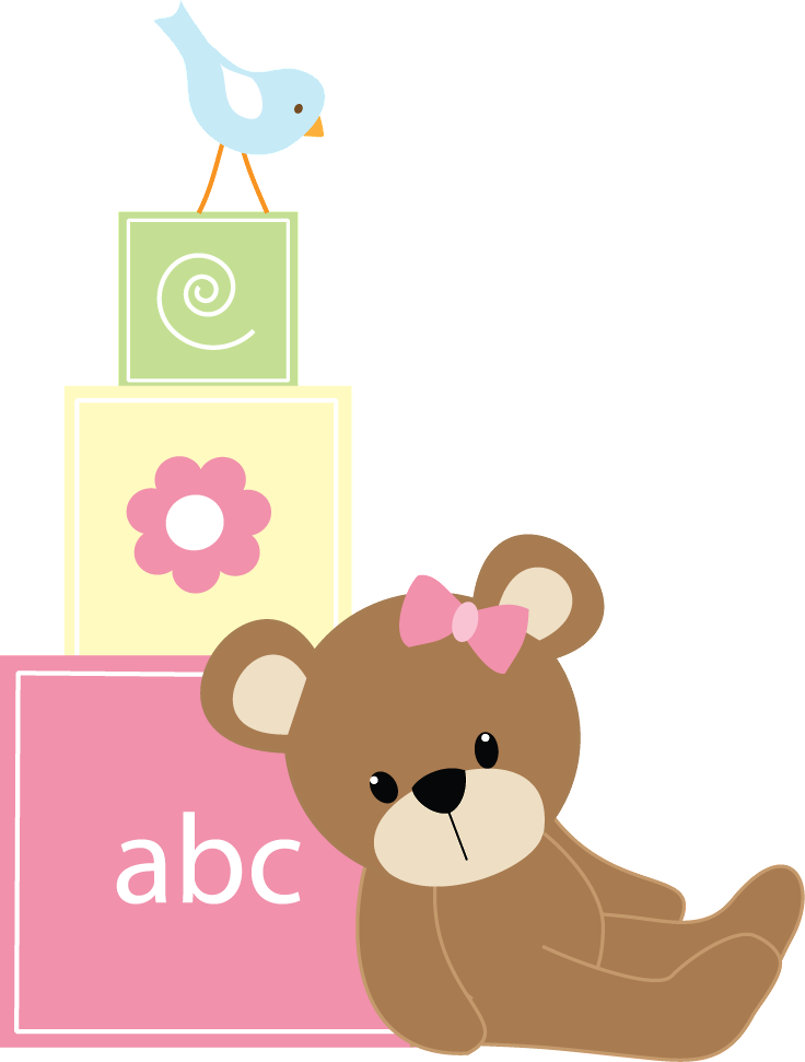 Congratulations Baby Girl Png - Baby Shower Bear Png (736x971), Png Download