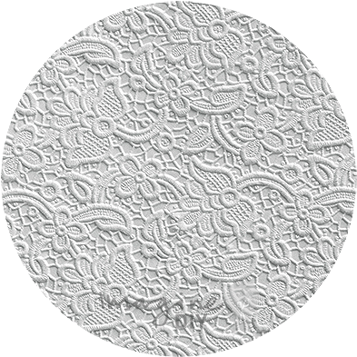 Luxury Lace Embossed Paper Snow White, Vintage Lace - Circle (400x400), Png Download