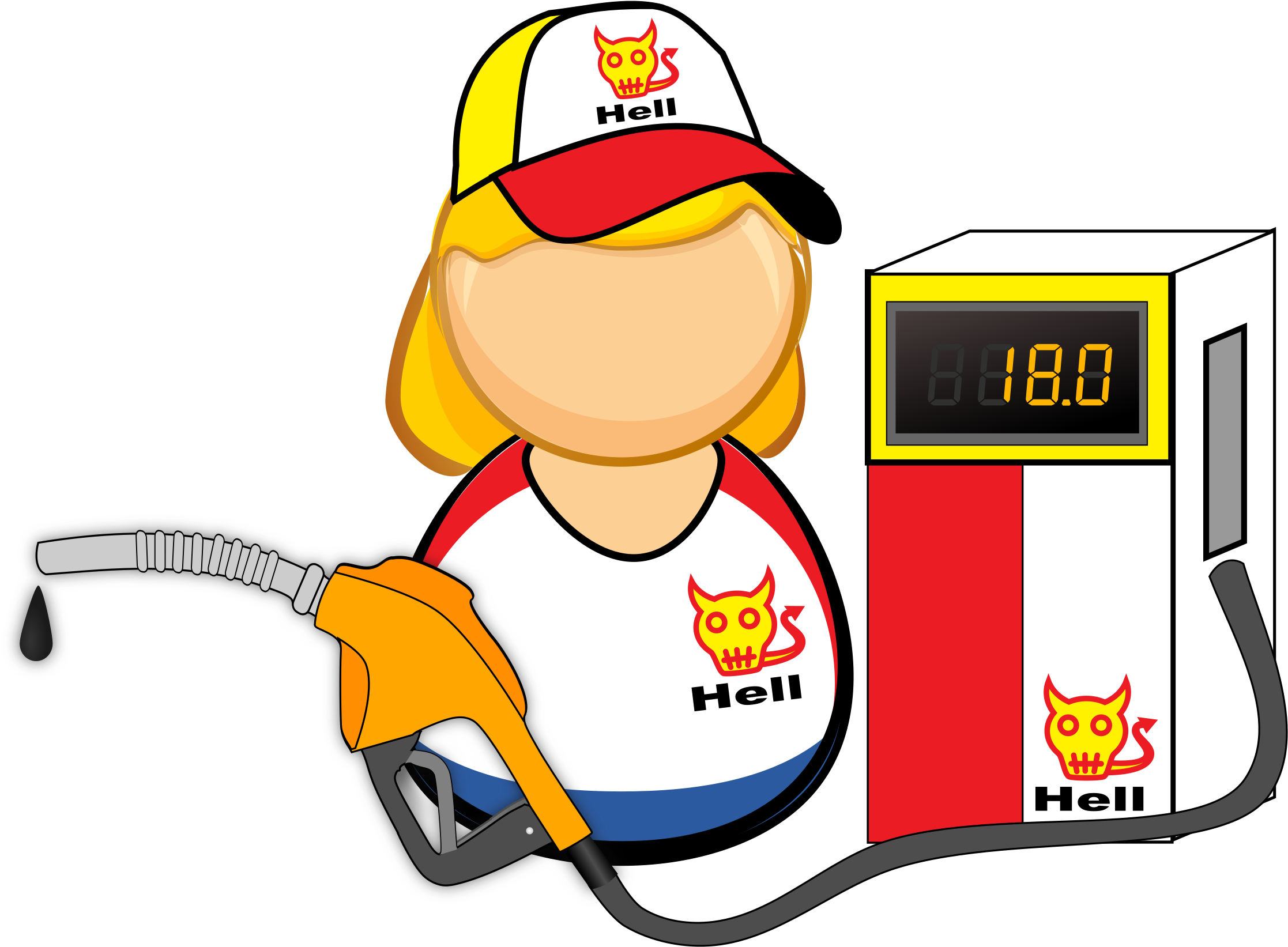 This Free Icons Png Design Of Gas Station Attendant (2400x1738), Png Download