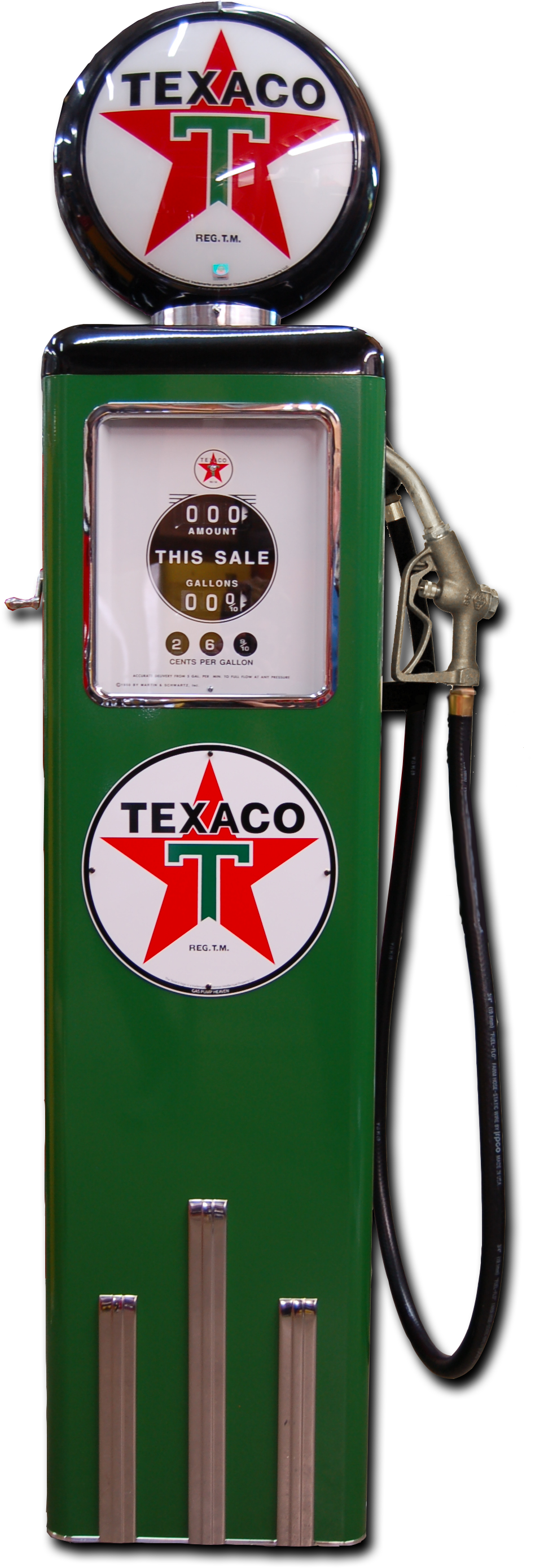 Gas Pump - Couleur Pompe Texaco (1369x3008), Png Download