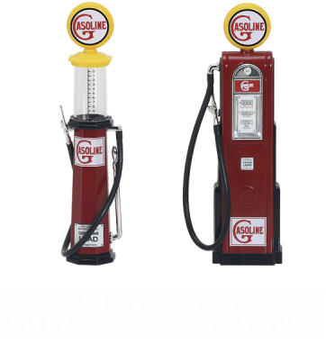 18 Gasoline Service Gas Pump - Replica Vintage Digital Gas Pump Gasoline Brand 1/18 (500x500), Png Download
