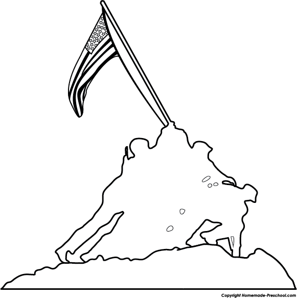 Marine Clipart Marine Corps - Marine Corps War Memorial Outline (581x583), Png Download