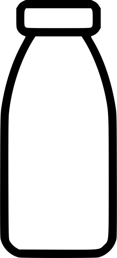 Milk Bottle - - Bottle Png Icon (444x980), Png Download
