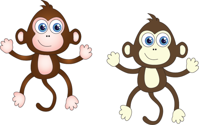 Cute Monkey Animation (700x439), Png Download