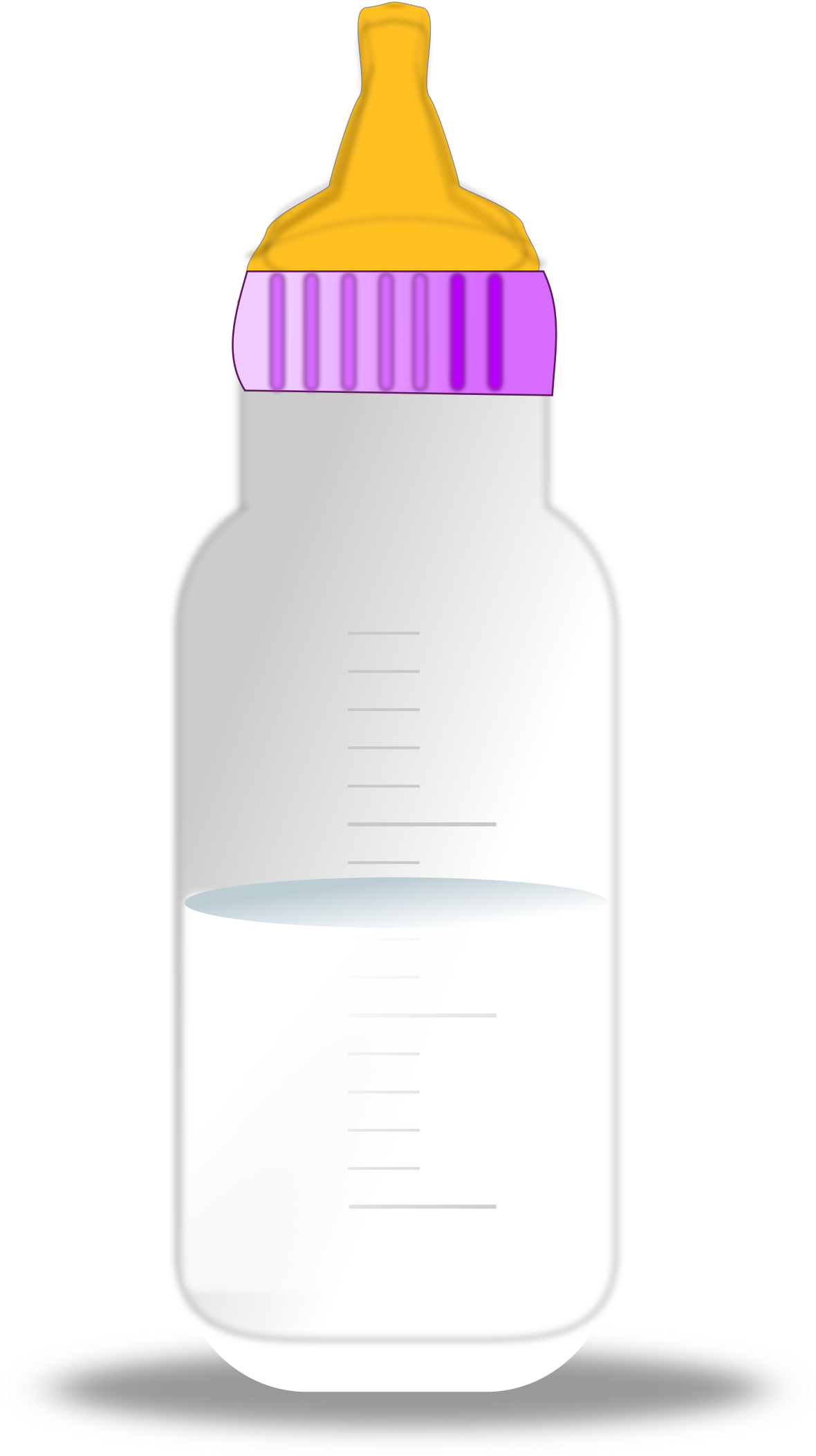 Baby Milk Bottle By Netalloy Clipart - Baby Milk Bottle (2400x2400), Png Download
