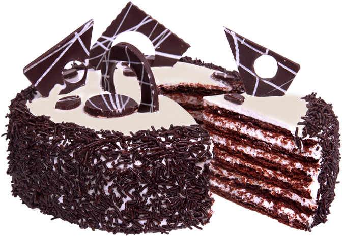 Slice Of Cake Png - Black Forest Cake Transparent Background (690x489), Png Download