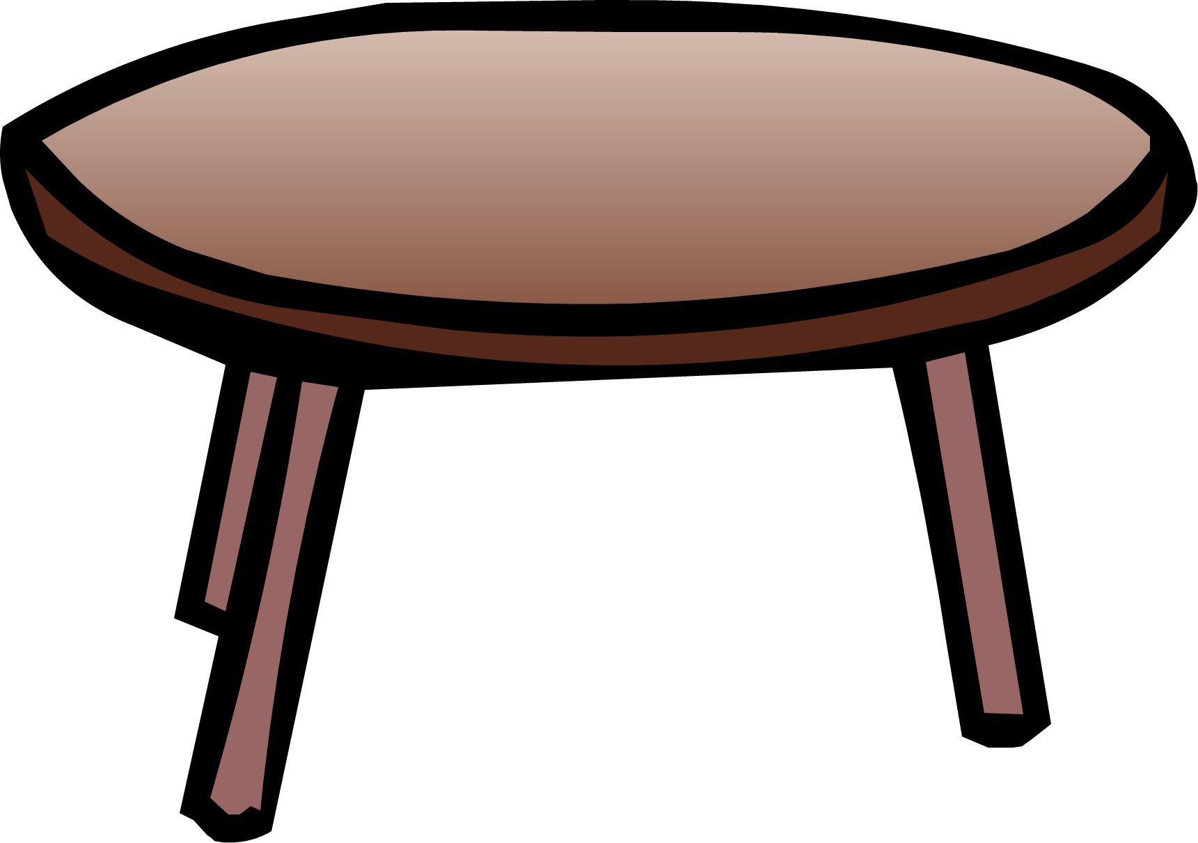 Coffee Table - Png - Club Penguin Table (1721x1211), Png Download