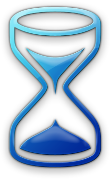 Hourglass Clipart Blue Pencil And In Color Hourglass - Sand Clock Icon Blue (420x420), Png Download