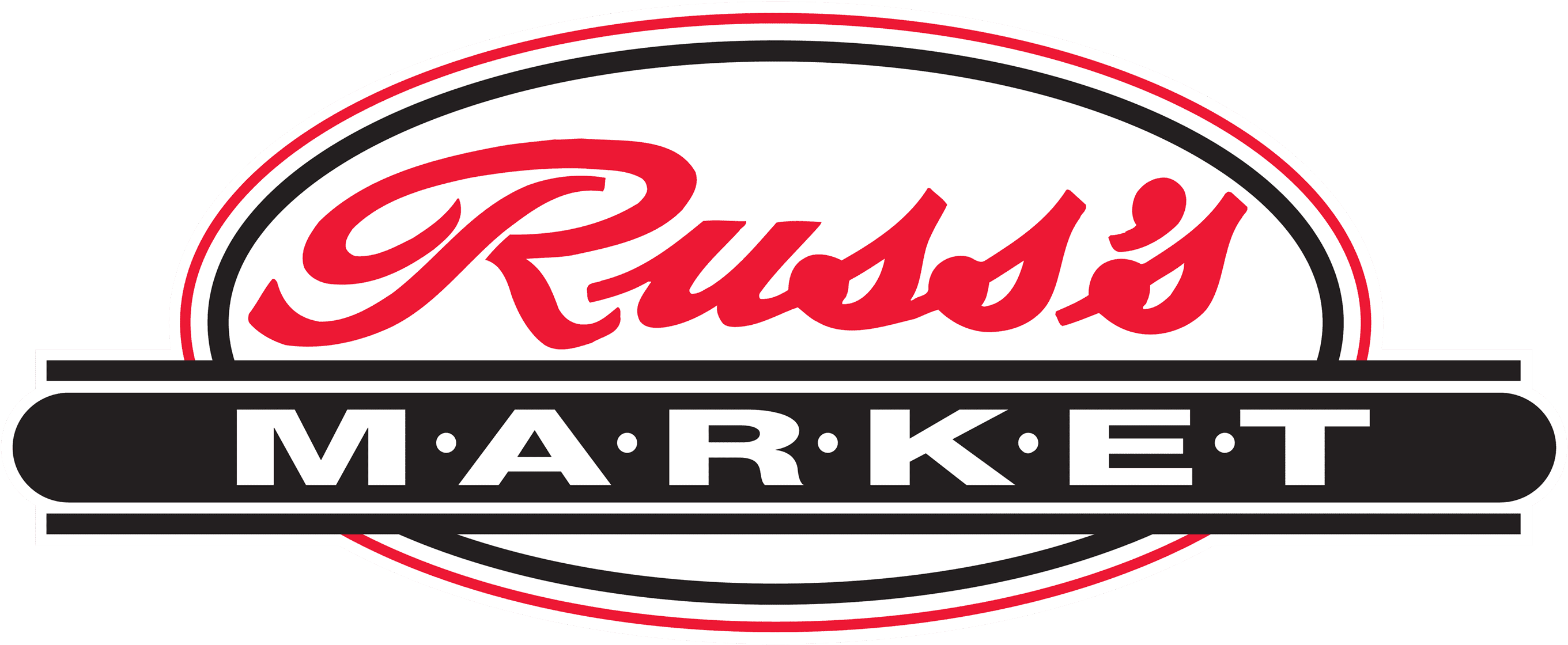 Russ's Community Rewards Russ Market Logo Bing Beverage - Russ's Market Logo (3111x1509), Png Download
