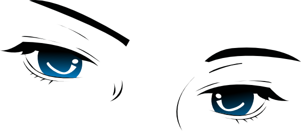 Gaze Clipart Eye - Eyebrow (600x264), Png Download