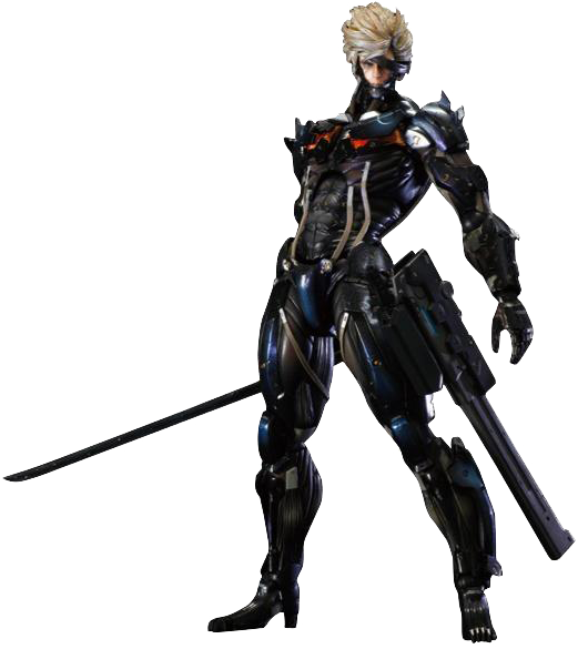 Metal Gear Rising Merchandise Black Raiden - Metal Gear Rising: Revengeance: Play Arts Kai Action (600x600), Png Download