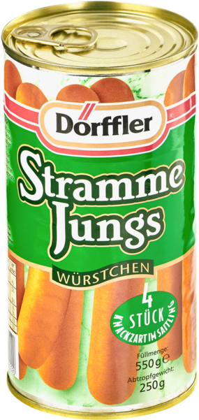 Dörffler Stramme Jungs - Dörffler Stramme Jungs Würstchen, 250 G (600x600), Png Download