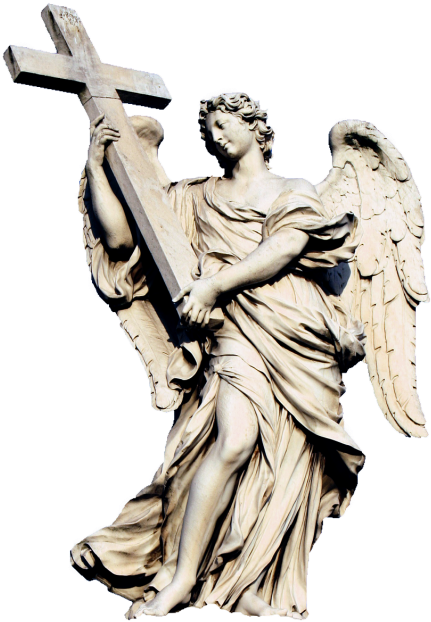 Poster: Seheult's Statue Of An Angel On Sant'angelo (500x681), Png Download