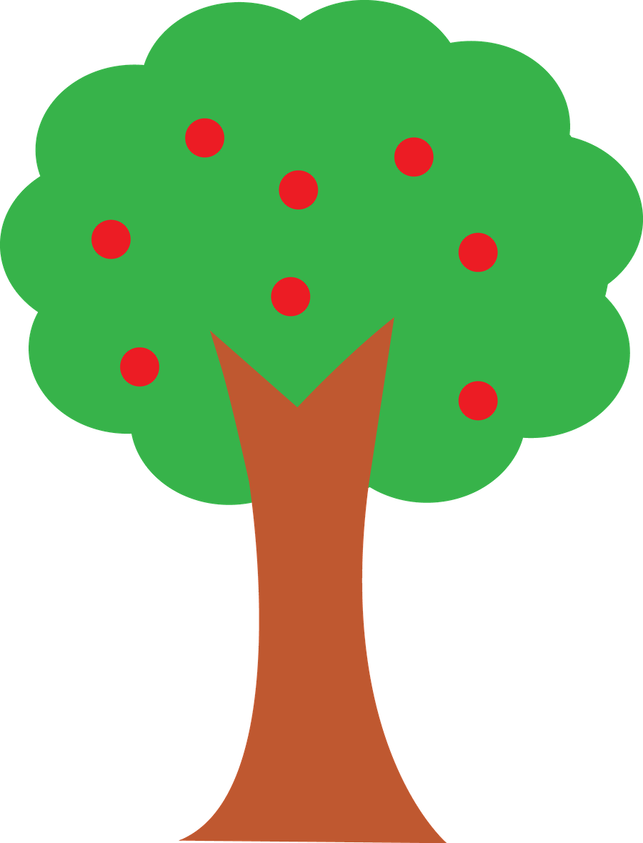 Fazenda Minus Clip Art - Cartoon Apple Tree Png (900x1180), Png Download