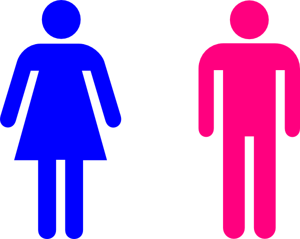 Pink People Blue Woman Png Clip Art (600x477), Png Download