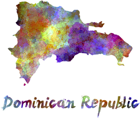 Click And Drag To Re-position The Image, If Desired - Dominican Republic Painting Map (600x480), Png Download